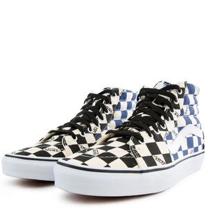 Vans Big Check Sk8-Hi 'Black/Navy' VN0A4U3CWRT Men’s 9 Women’s 10.5